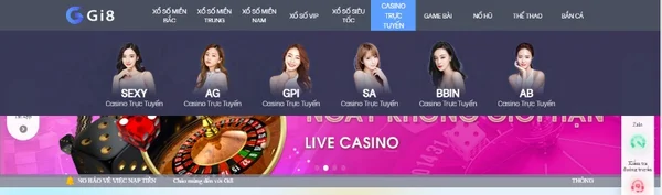 Casino Gi8 được triển khai trên nhà cái Gi8