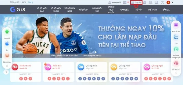 Hướng dẫn nạp rút tại Gi8 đa dạng linh hoạt