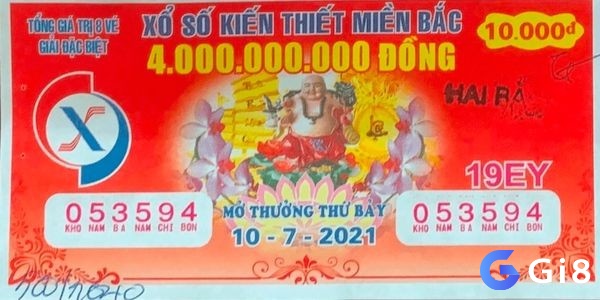 loại vé có mệnh giá 10.000 đồng được phát hành với 20 ký hiệu