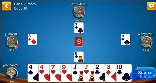 Phỏm là trò chơi tạo phỏm theo quy định thông qua 4 vòng đánh