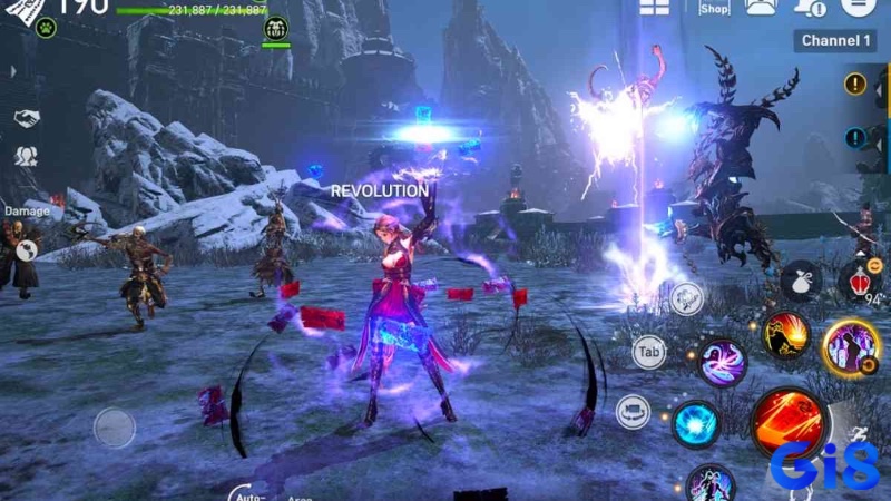 Người chơi thu thập, nâng cấp và phát triển nhân vật trong game mobile nhập vai đánh theo lượt, kết hợp kỹ năng và trang bị để tăng sức mạnh đội hình