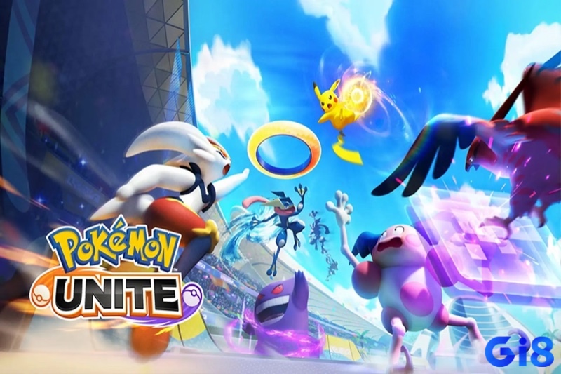 Người chơi tham gia các trận chiến 5v5 sôi động trong Pokémon UNITE, kết hợp chiến thuật MOBA và thế giới Pokémon đầy màu sắc
