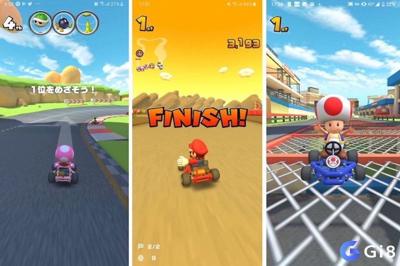 Mario Kart Tour vui nhộn, hệ thống vật phẩm đa dạng và phong cách hoạt hình dễ thương