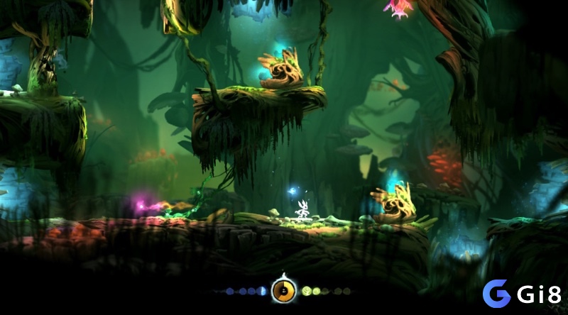 Những tình huống yêu cầu phản xạ chính xác cho thấy cách game Ori and the Blind Forest cân bằng độ khó và tiến bộ.