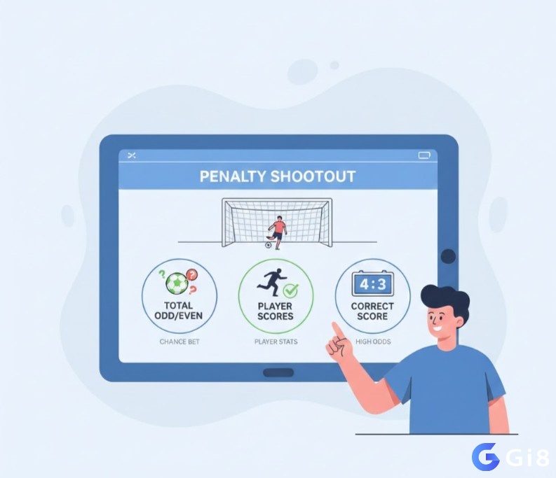 Người chơi tham gia các kèo phụ penalty shootout như chẵn/lẻ hay ghi bàn hoặc dự đoán tỷ số, tăng thêm lựa chọn cá cược