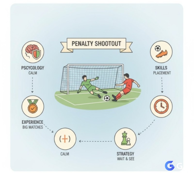Cầu thủ rèn luyện tâm lý, kinh nghiệm và kỹ năng để tự tin thực hiện các cú sút penalty quyết định trong bóng đá