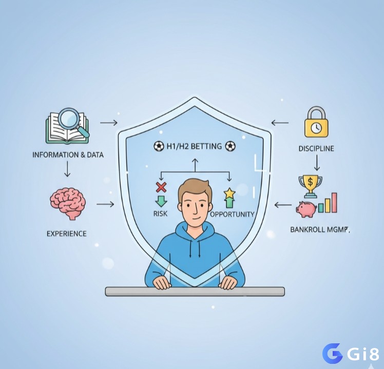 Người chơi áp dụng kiến thức, kinh nghiệm, kỷ luật để cá cược kèo hiệp một hiệp hai thành công