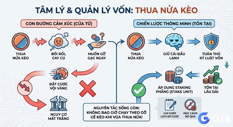 Hướng dẫn quản lý tâm lý và vốn hiệu quả khi thua nửa kèo, phân biệt con đường cảm xúc với chiến lược thông minh