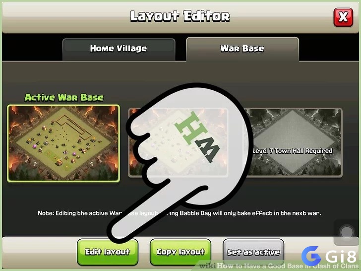 Cách xây làng trong clash of clans với bố cục nhiều cánh tương tự hình sao