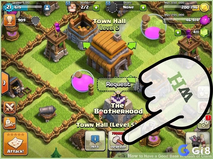 Cách xây làng trong clash of clans bằng việc hoàn thiện nền trước khi nâng Nhà chính
