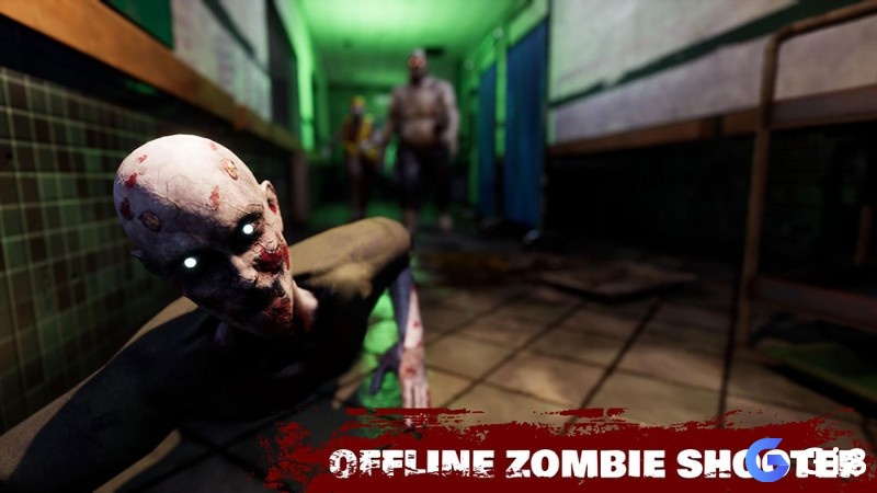 Dead End trên Android với nhân vật bắn zombie trong bản đồ tối