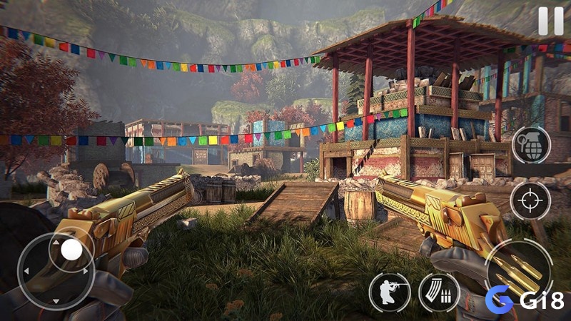 Người chơi trải nghiệm game bắn súng offline cho Android trên điện thoại