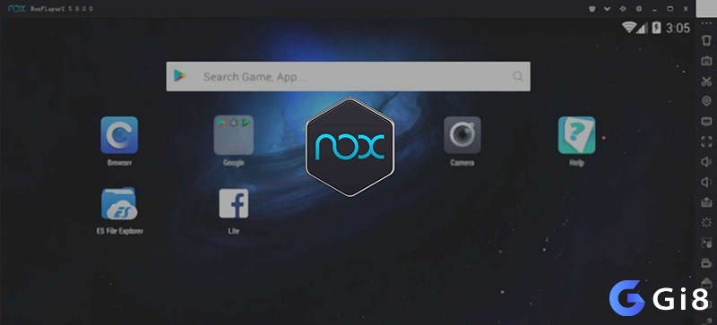 NoxPlayer hiển thị game Android trên PC với bảng thiết lập phím ảo