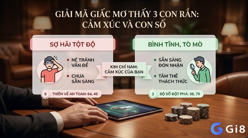 Giải mã giấc mơ thấy 3 con rắn: Cảm xúc sợ hãi tột độ gợi ý số an toàn 64, 46; bình tĩnh tò mò gợi ý số đột phá 39, 79