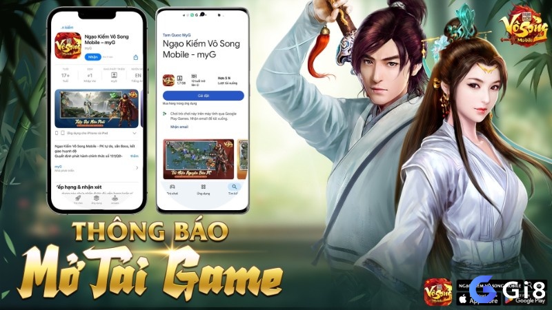 Ngạo Kiếm Vô Song Mobile myG mang lại không khí giang hồ quen thuộc với bang hội và môn phái